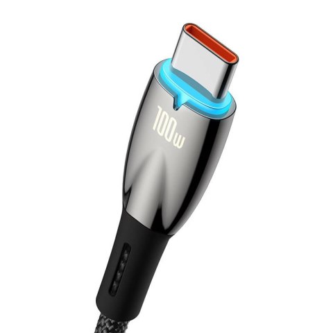 Kabel USB do USB-C Baseus Glimmer, 100W, 2m (czarny) Kabel USB do USB-C Baseus Glimmer, 100W, 2m (czarny)