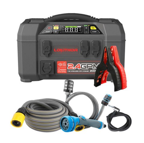 Urządzenie 5 w 1: Jump Starter / Rozrusznik / Booster 2500A + Powerbank 20000mAh + Kompresor + Latarka + Myjka Lokithor AW401 Urządzenie 5 w 1: Jump Starter / Rozrusznik / Booster 2500A + Powerbank 20000mAh + Kompresor + Latarka + Myjka Lokithor AW401