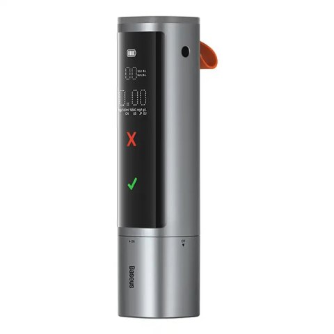 Elektroniczny alkomat bezustnikowy Baseus SafeJourney Pro (szary)