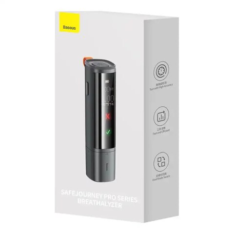 Elektroniczny alkomat bezustnikowy Baseus SafeJourney Pro (szary)