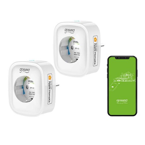 Inteligentne gniazdko WiFi Gosund SP1-H, 2 sztuki (HomeKit) (dwupak) 16A Inteligentne gniazdko WiFi Gosund SP1-H, 2 sztuki (HomeKit) (dwupak) 16A