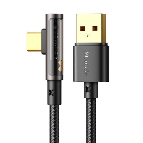 Kabel kątowy Prism USB do USB-C Mcdodo CA-3380, 6A, 1.2m (czarny) Kabel kątowy Prism USB do USB-C Mcdodo CA-3380, 6A, 1.2m (czarny)