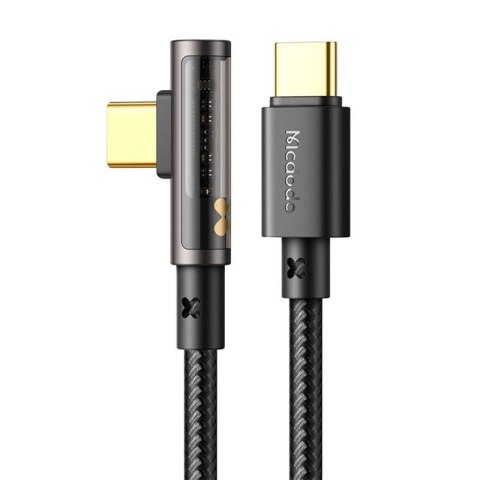 Kabel kątowy Prism USB do USB-C Mcdodo CA-3401, 100W, 1.8m (czarny) Kabel kątowy Prism USB do USB-C Mcdodo CA-3401, 100W, 1.8m (czarny)