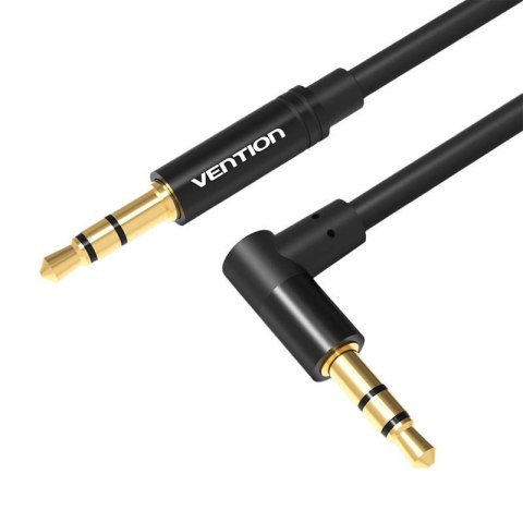 Kabel kątowy mini jack 3,5mm AUX Vention BAKBD-T 0.5m (czarny) Kabel kątowy mini jack 3,5mm AUX Vention BAKBD-T 0.5m (czarny)