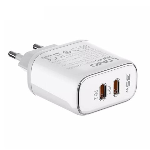 Ładowarka sieciowa LDNIO A2528M 2USB-C dla Apple + Kabel USB-C - Lightning Ładowarka sieciowa LDNIO A2528M 2USB-C dla Apple + Kabel USB-C - Lightning