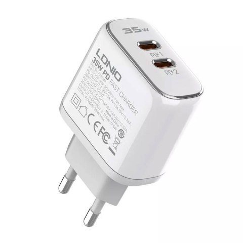 Ładowarka sieciowa LDNIO A2528M 2USB-C dla Apple + Kabel USB-C - Lightning Ładowarka sieciowa LDNIO A2528M 2USB-C dla Apple + Kabel USB-C - Lightning