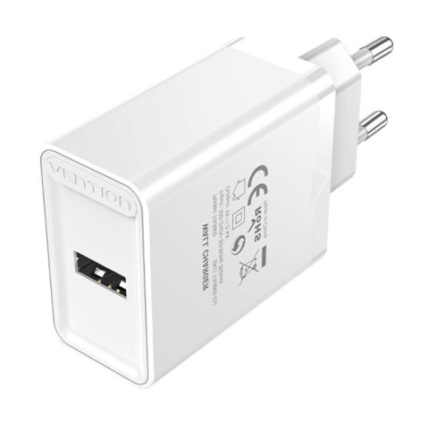 Ładowarka sieciowa USB-A Vention FAAW0-EU 12W 2.4A (biała) Ładowarka sieciowa USB-A Vention FAAW0-EU 12W 2.4A (biała)
