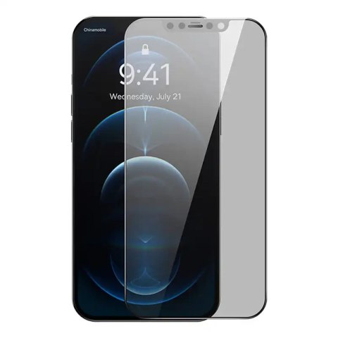 Szkło hartowane z filtrem prywatyzującym 0.3mm Baseus do iPhone 12 Pro Max
