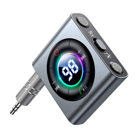 Transmiter FM / Odbiornik Bluetooth 5.3 AUX Joyroom JR-CB2 (szary) Transmiter FM / Odbiornik Bluetooth 5.3 AUX Joyroom JR-CB2 (szary)