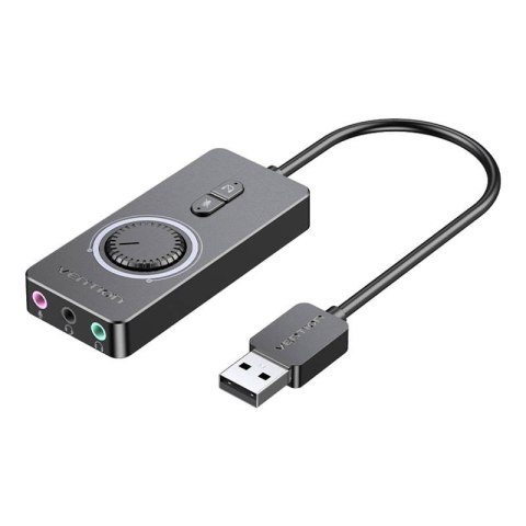 Zewnętrzna karta dźwiękowa USB 2.0 Vention CDRBF 1m (czarny) Zewnętrzna karta dźwiękowa USB 2.0 Vention CDRBF 1m (czarny)