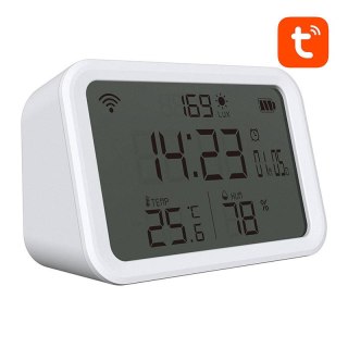 Inteligentny Czujnik Temperatury, Wilgotności i Światła NEO NAS-CW01W, WiFi TUYA