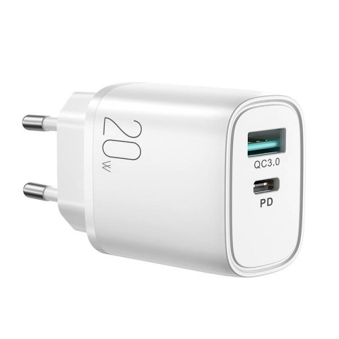 Ładowarka 20W Dual-Port (QC3.0+PD) Joyroom L-QP2011 (biała) Ładowarka 20W Dual-Port (QC3.0+PD) Joyroom L-QP2011 (biała)