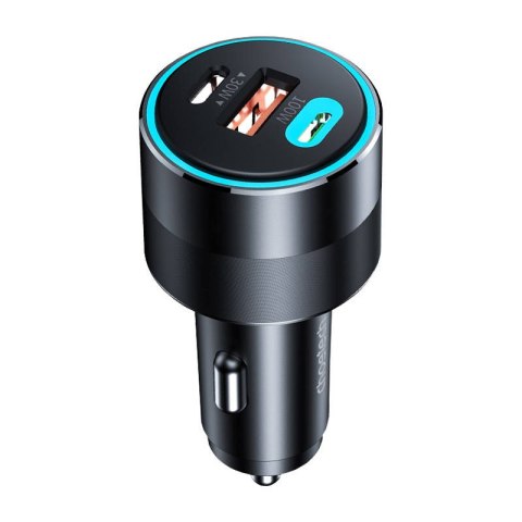 Ładowarka samochodowa Choetech TC0011 130W 2x USB C 1x USB A (czarna) Ładowarka samochodowa Choetech TC0011 130W 2x USB C 1x USB A (czarna)