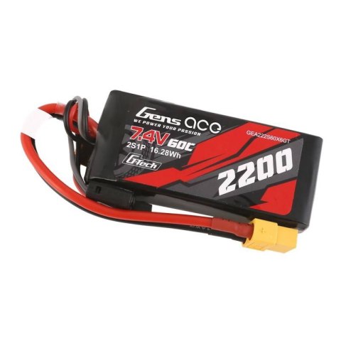 Akumulator GensAce G-Tech LiPo 2200mAh 7.4V 60C 2S1P XT60 Akumulator GensAce G-Tech LiPo 2200mAh 7.4V 60C 2S1P XT60
