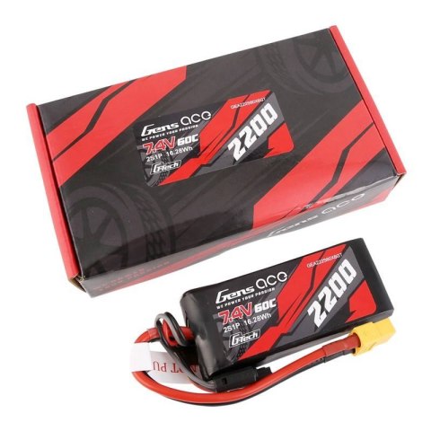 Akumulator GensAce G-Tech LiPo 2200mAh 7.4V 60C 2S1P XT60 Akumulator GensAce G-Tech LiPo 2200mAh 7.4V 60C 2S1P XT60