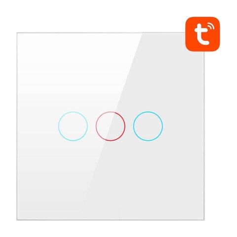 Dotykowy Włącznik Światła WiFi Avatto TS02-EU-W3 Potrójny TUYA (biały) Dotykowy Włącznik Światła WiFi Avatto TS02-EU-W3 Potrójny TUYA (biały)
