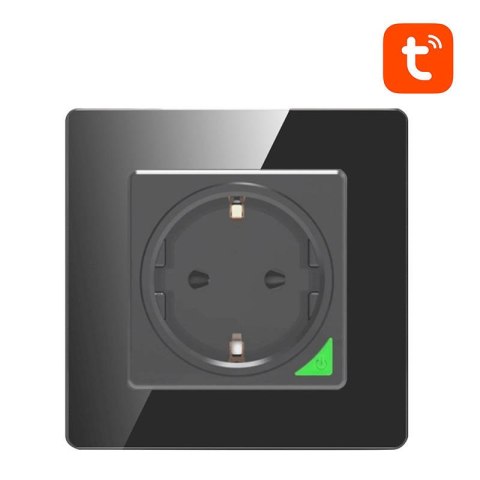 Inteligentne gniazdo ścienne WiFi Avatto N-WOT10-EU-B TUYA (czarne) Inteligentne gniazdo ścienne WiFi Avatto N-WOT10-EU-B TUYA (czarne)