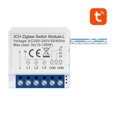 Inteligentny przełącznik dopuszkowy ZigBee Avatto LZWSM16-W3 Bez Neutralnego TUYA Inteligentny przełącznik dopuszkowy ZigBee Avatto LZWSM16-W3 Bez Neutralnego TUYA