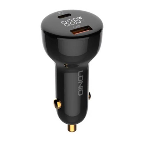 Ładowarka samochodowa LDNIO C101, USB + USB-C, 100W + kabel USB-C do Lightning (czarna) Ładowarka samochodowa LDNIO C101, USB + USB-C, 100W + kabel USB-C do Lightning (czarna)