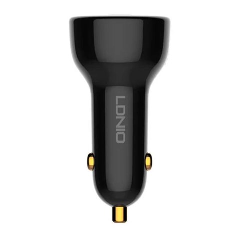 Ładowarka samochodowa LDNIO C101, USB + USB-C, 100W + kabel USB-C do Lightning (czarna) Ładowarka samochodowa LDNIO C101, USB + USB-C, 100W + kabel USB-C do Lightning (czarna)