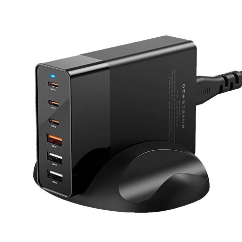 Ładowarka sieciowa Blitzwolf BW-S25, 75W, 3x USB + 3x USB-C (czarna) Ładowarka sieciowa Blitzwolf BW-S25, 75W, 3x USB + 3x USB-C (czarna)