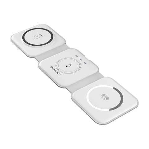 Magnetyczna ładowarka indukcyjna Choetech T588-F 3w1 15W (biała) Magnetyczna ładowarka indukcyjna Choetech T588-F 3w1 15W (biała)