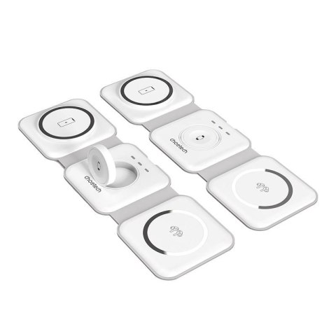 Magnetyczna ładowarka indukcyjna Choetech T588-F 3w1 15W (biała) Magnetyczna ładowarka indukcyjna Choetech T588-F 3w1 15W (biała)