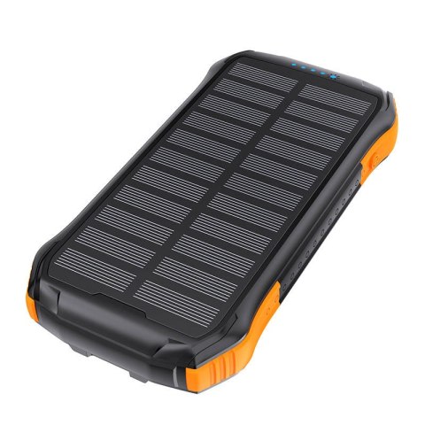 Powerbank solarny z ładowaniem indukcyjnym Choetech B659 2x USB 10000mAh Qi 5W (czarno-pomarańczowy) Powerbank solarny z ładowaniem indukcyjnym Choetech B659 2x USB 10000mAh Qi 5W (czarno-pomarańczowy)