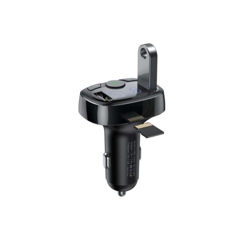 Transmiter FM Baseus T-typed S-09A Bluetooth 2xUSB microSD (czarny) Transmiter FM Baseus T-typed S-09A Bluetooth 2xUSB microSD (czarny)