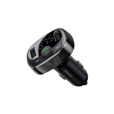 Transmiter FM Baseus T-typed S-09A Bluetooth 2xUSB microSD (czarny) Transmiter FM Baseus T-typed S-09A Bluetooth 2xUSB microSD (czarny)