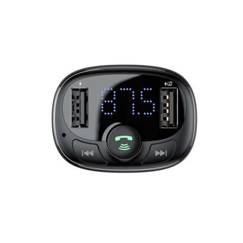 Transmiter FM Baseus T-typed S-09A Bluetooth 2xUSB microSD (czarny) Transmiter FM Baseus T-typed S-09A Bluetooth 2xUSB microSD (czarny)