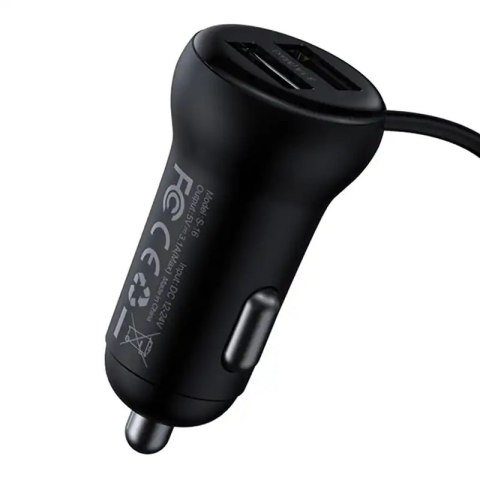 Transmiter samochodowy + ładowarka Baseus bluetooth MP3 S-16 (czarny)