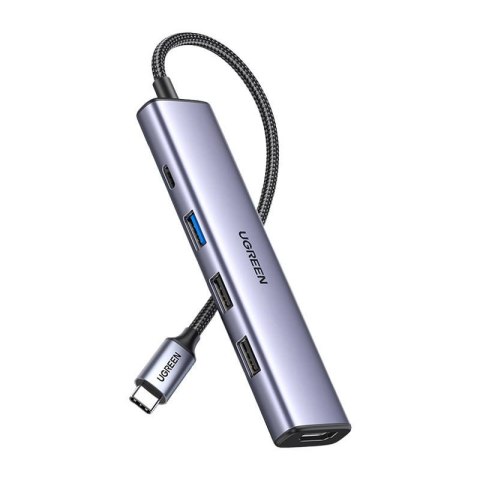 Adapter HUB UGREEN CM478 USB-C do HDMI, USB-A 3.0, 2x USB-A 2.0, PD Adapter HUB UGREEN CM478 USB-C do HDMI, USB-A 3.0, 2x USB-A 2.0, PD