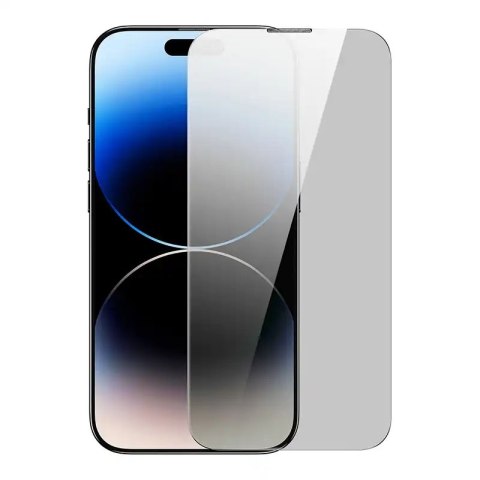 Szkło hartowane prywatyzujące Baseus dla Iphone 14 Pro Max (2 szt.) + zestawem czyszczącym + zestawem do instalacji Szkło hartowane prywatyzujące Baseus dla Iphone 14 Pro Max (2 szt.) + zestawem czyszczącym + zestawem do instalacji