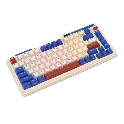 Bezprzewodowa klawiatura mechaniczna Royal Kludge KZZI K75 pro RGB, Moment Switch (retro-niebieska) Bezprzewodowa klawiatura mechaniczna Royal Kludge KZZI K75 pro RGB, Moment Switch (retro-niebieska)