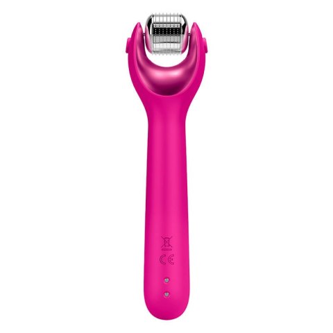 Roller do mezoterapii igłowej twarzy 9w1 Geske z Aplikacją (magenta)