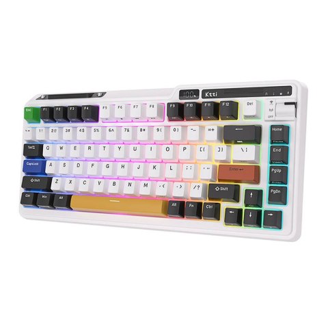 Bezprzewodowa klawiatura mechaniczna Royal Kludge KZZI K75 pro RGB, Eternity Switch (czarno-biała) Bezprzewodowa klawiatura mechaniczna Royal Kludge KZZI K75 pro RGB, Eternity Switch (czarno-biała)