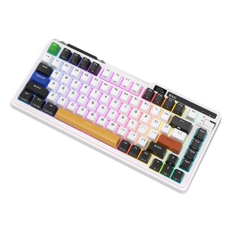 Bezprzewodowa klawiatura mechaniczna Royal Kludge KZZI K75 pro RGB, Eternity Switch (czarno-biała) Bezprzewodowa klawiatura mechaniczna Royal Kludge KZZI K75 pro RGB, Eternity Switch (czarno-biała)
