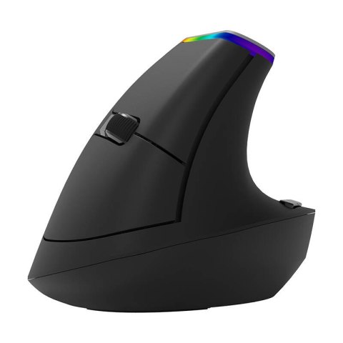 Bezprzewodowa mysz pionowa Delux M618C 2.4G 1600DPI RGB (czarna) Bezprzewodowa mysz pionowa Delux M618C 2.4G 1600DPI RGB (czarna)