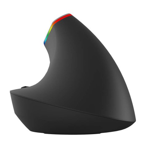 Bezprzewodowa mysz pionowa Delux M618C 2.4G 1600DPI RGB (czarna) Bezprzewodowa mysz pionowa Delux M618C 2.4G 1600DPI RGB (czarna)