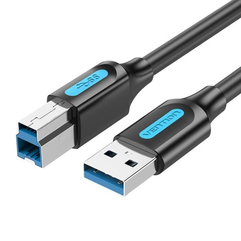 Kabel do drukarki USB 3.0 A do B Vention COOBI 2A 3m Czarny PVC Kabel do drukarki USB 3.0 A do B Vention COOBI 2A 3m Czarny PVC