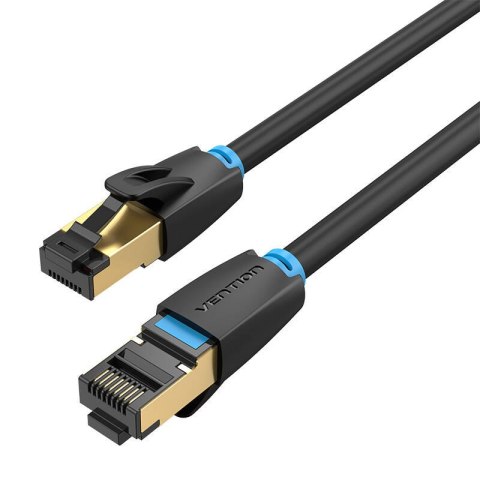 Kabel sieciowy CAT8 SFTP Vention IKABH RJ45 Ethernet 40Gbps 2m czarny Kabel sieciowy CAT8 SFTP Vention IKABH RJ45 Ethernet 40Gbps 2m czarny