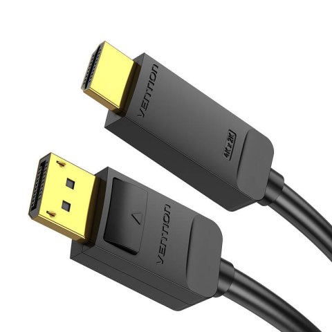 Kabel DisplayPort 1.2 do HDMI 1.4 Vention HAGBH 2m, 4K 30Hz (Czarny) Kabel DisplayPort 1.2 do HDMI 1.4 Vention HAGBH 2m, 4K 30Hz (Czarny)