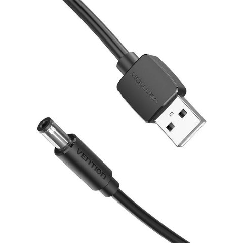 Kabel zasilający USB 2.0 do DC 5.5mm Barrel Jack 5V Vention CEYBD 0,5m (czarny) Kabel zasilający USB 2.0 do DC 5.5mm Barrel Jack 5V Vention CEYBD 0,5m (czarny)