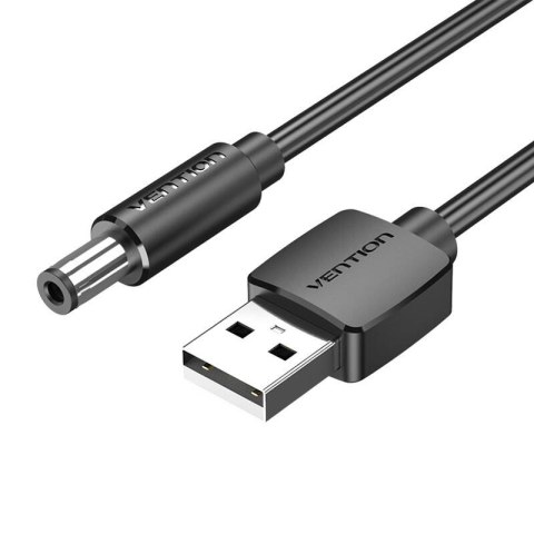 Kabel zasilający USB 2.0 do DC 5.5mm Barrel Jack 5V Vention CEYBD 0,5m (czarny) Kabel zasilający USB 2.0 do DC 5.5mm Barrel Jack 5V Vention CEYBD 0,5m (czarny)