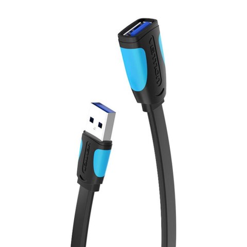 Płaski przedłużacz USB3.0 Vention VAS-A13-B200 2m Czarny Płaski przedłużacz USB3.0 Vention VAS-A13-B200 2m Czarny