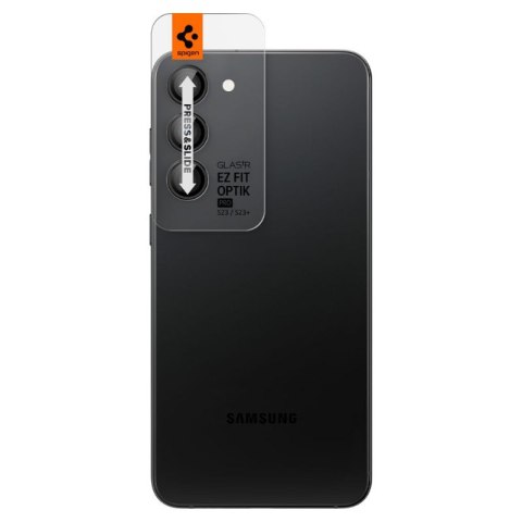 Spigen Optik.TR Camera Lens Protector 2-Pack - Szkło ochronne na obiektyw 2 szt. do Samsung Galaxy S23 / S23+ (Czarny)
