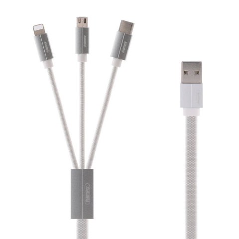 Kabel USB 3in1 Remax Kerolla, 1m (biały) Kabel USB 3in1 Remax Kerolla, 1m (biały)