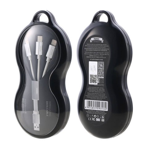 Kabel USB 3in1 Remax Kerolla, 1m (biały) Kabel USB 3in1 Remax Kerolla, 1m (biały)