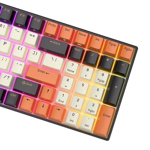 Klawiatura mechaniczna Royal Kludge RK100 RGB, brown switch (czarno-pomarańczowa) Klawiatura mechaniczna Royal Kludge RK100 RGB, brown switch (czarno-pomarańczowa)